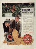 Bennet Partin, North Carolina tobacco farmer shows flowering tobacco plant. ..... 1940 Lucky Strike Cigarettes Ad, A2847A