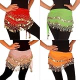 Wholesale Lots of 10 Bellydance Hip Scarf – NC (158 coins)