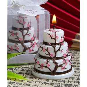 Cherry Blossom Wedding Cake Candles