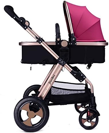 High View Folding Baby Stroller,adopt Non-Pneumatic Tire Wheel, Free Use in Winter to Summer.Easy Replacing Armrest and Eating Tray (purple)