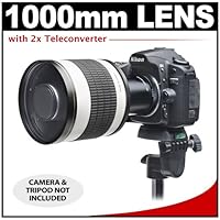 Rokinon 500mm f/6.3 Multi-Coated Mirror Lens with 2x Teleconverter (=1000mm) for Nikon D40, D60, D5000, D300, D3, D7000, D90, D3000, D3100, D300s and D3s Digital SLR Cameras