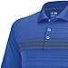 adidas Golf Men's Puremotion Climacool 3-Stripes Chest Polo, Vivid Blue/Lead, Small