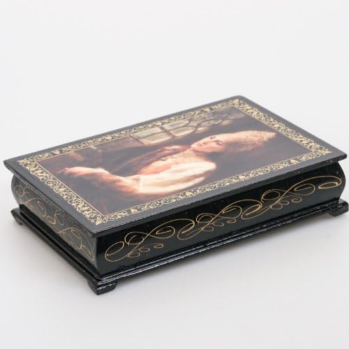 Beautiful Wooden Lacquer Box for Storage Boyarynya Great Gift for Women