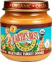 Earth's Best 2nd Turkey Vegetable Dinner, 4 Ounce Jars (Pack of 12)