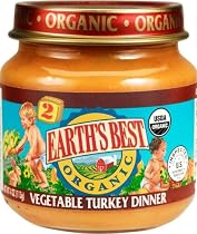 Earth's Best Organic 2nd Turkey Vegetable Dinner, 4 Ounce Jars (Pack of 12)
From Earth's Best

