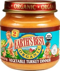 Earth's Best Organic 2nd Turkey Vegetable Dinner, 4-Ounce Jars (Pack of 12)
