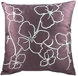 Isme Cushion Covers, Aubergine, 17 x 17 Inch, Pack Of 2
