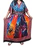 Womans Long Printed Kaftan with Dori At Waist One Size Cruise Caftans