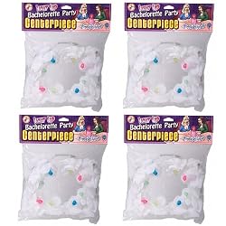 Bachelorette Party Girls Night Out Light Up Tiara Wedding Veil Centerpiece - 12 Pack