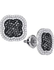 0.75CTW BLACK DIAMOND MICRO-PAVE EARRING