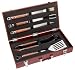 Kitchen & Housewares : Mr. Bar-B-Q 5-Piece Stainless-Steel and Hardwood Barbecue Tool Set
