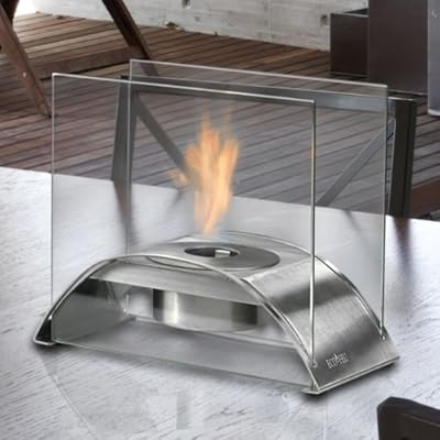 Eco-Feu Tabletop Fireplace - Sunset - Stainless Stell
