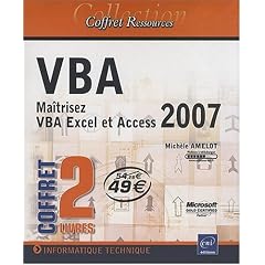 VBA - coffret de 2 livres : Ma�trisez VBA Excel et Access 2007