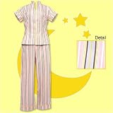 Bedhead Yellow Stripe Shortsleeve Mandarin Egyptian Cotton Hipster Pajama - Final Sale!