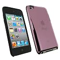 iGadgitz Pink & Black Gel (Thermoplastic Polyurethane TPU) & Hard Case Cover for Apple iPod Touch 4th Generation 8gb, 32gb, 64gb + Screen Protector