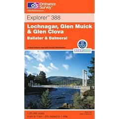 Lochnagar, Glen Muick and Glen Clova: Ballater and Balmoral (Explorer Maps)