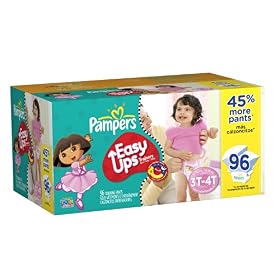 Pampers Easy Ups Trainers for Girls Value Pack, Size 3T/4T, 96 CountPampers Easy Ups Training Pants for Girls