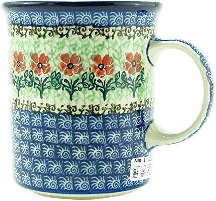 Polish Pottery 16 Ounce X-Large Casual Mug From Boleslawiec Poland Stoneware Pattern B13-1651