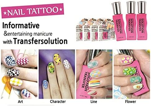 [SUR] Transfer Solution Nail Tattoo Manicure - 4 Type (Art)