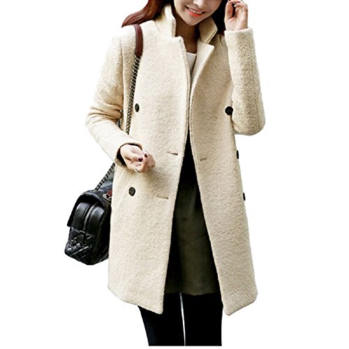 Notting hill 秋冬 大人 レディース コート 可愛い ウール ツイード 素材 スタイル アウター きれいめ トレンド 綺麗 すっきり シンプル カジュアル 愛され OL デート ホワイト サイズ S~XL