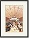 Black Framed/Matted Print 17x23, Machinery Hall at the Paris Exhibition, 1889