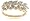10k Yellow Gold Leaf Design Diamond Ring, Size 7
