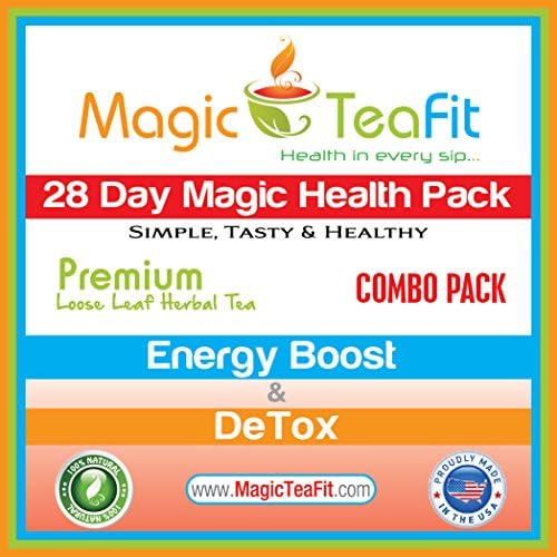 Magic Teafit Weight Loss Tea Body Cleanse and Appetite Control 28 Day Magic Health Pack - Energy Boost Teatox & Detox Tea