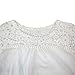 Chen Women White Sheer Sleeve Embroidery Top Blouse Lace Crochet Chiffon Shirt (14)