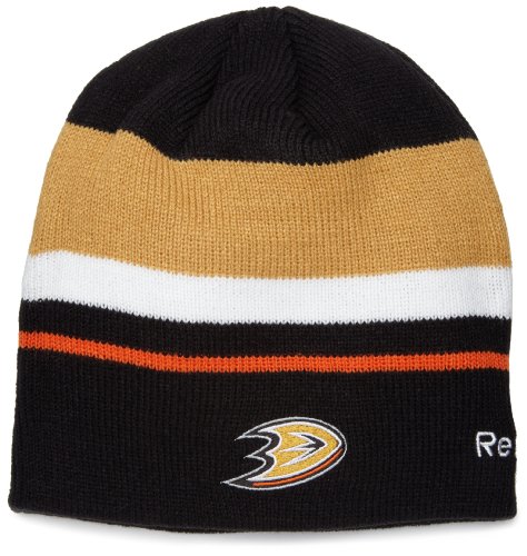 NHL Men's Center Ice Official Team Player Knit Hat (Anaheim Ducks, One Size Fits All)