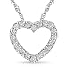 10k White Gold 1/10ct TDW Diamond Heart Necklace