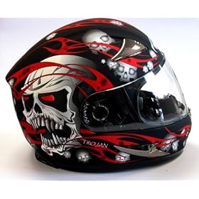 VIPER TROJAN SKULL MOTORCYCLE HELMET