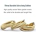 iSeeker Bundle of 3 Durable 6ft Nylon Braided Tangle-Free Micro USB Cable for Android, Samsung, HTC, Motorola, Nokia and More(Golden)