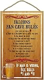 NFL Fan Cave Rules Wood Signs
