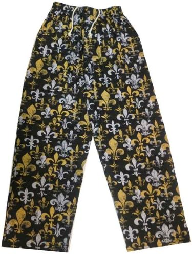 Fun Boxer Fleur De Lis Lounge Pant , Black , Large