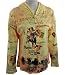 Cactus Fashion Rhinestone Accented, Colorfully Printed, Long Sleeve, Yellow Cotton Hoodie Top - Cowgirl