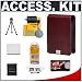 Canon PowerShot PSC-1000 Deluxe Leather Case (Burgundy) + NB-4L Battery + Accessory Kit for SD1100 IS, SD1000, SD600, SD400 Digital Cameras