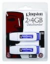 Kingston DataTraveler I - 4 GB USB 2.0 Flash Drive DTI/4GB-2P - 2 Pack (Purple)