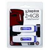 Kingston DataTraveler I - 4 GB USB 2.0 Flash Drive DTI/4GB-2P - 2 Pack (Purple)