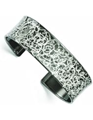 Leslies Sterling Silver Black-Plated Bangle