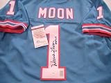 WARREN MOON SIGNED AUTOGRAPHED HOUSTON OILERS JERSEY JSA