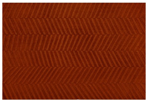 Jovi Home Diagonal Hand-tufted Rug 4-Foot-by-6-Foot, Burnt Orange