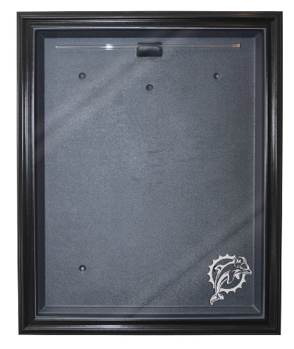 Miami Dolphins Cabinet Style Jersey Display, Black