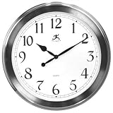 Faux Brushed Nickel Finish Wall Clock
