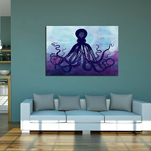 Fit You Canik195 Canvas Print Artwork Stretched Gallery Wrapped Wall Art Painting Poster Sea Octopus