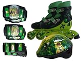 D'Arpèje - BEN 10 - OBEN 17 - Sac à Dos + Rollers en Ligne - Taille 34 / 37 + Casque + 3 Protections