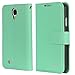 Galaxy S4 Case,By Ailun(TM),Samsung Galaxy i9500 Wallet Case,Card Holder Case,Premium PU Leather,Flip Case Cover[Mint Green]