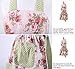 G2PLUS Lovely Classic Style Pink Floral Parent-Child Apron Women's Cooking or Baking Apron with 2 Pockets Mama & Kid Girl Apron Great Gift For Wife Daughters Ladies