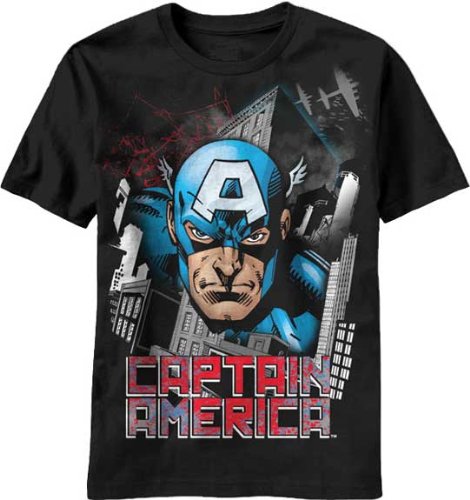  MARVEL CAPTAIN AMERICA -- AIRPLANES -- MENS S/S TEE