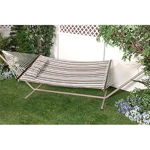 Bliss Euro Quilted Hammock with Button Tuft Pillow by Bliss