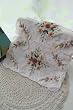Delicate Ribbon Embroid Cotton Tissue Box Cover-Orange